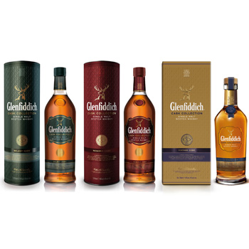 Glenfiddich Scotch Whisky 12, 15, 18, 19, 21, 25 years old