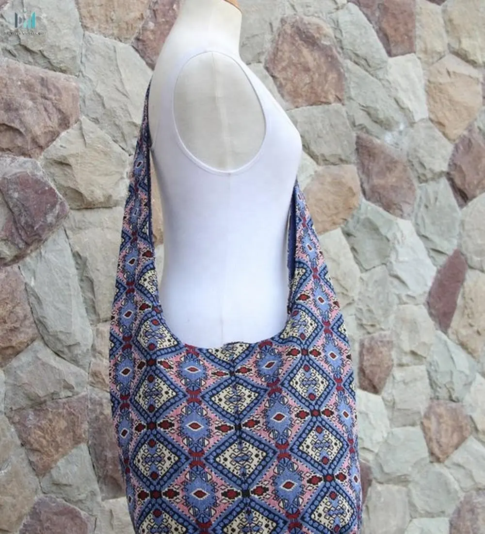 Boho Hippie Tribal bag Pink Blue Unique Hippie Cute Shoulder Crossbody Sling bag