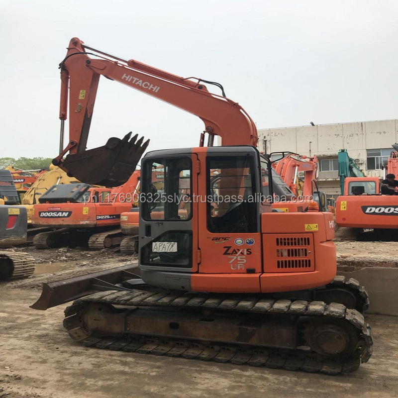 Бывший в употреблении японский экскаватор Hitachi ZX75/бывший в употреблении мини-экскаватор Hitachi ZX75/маленький экскаватор