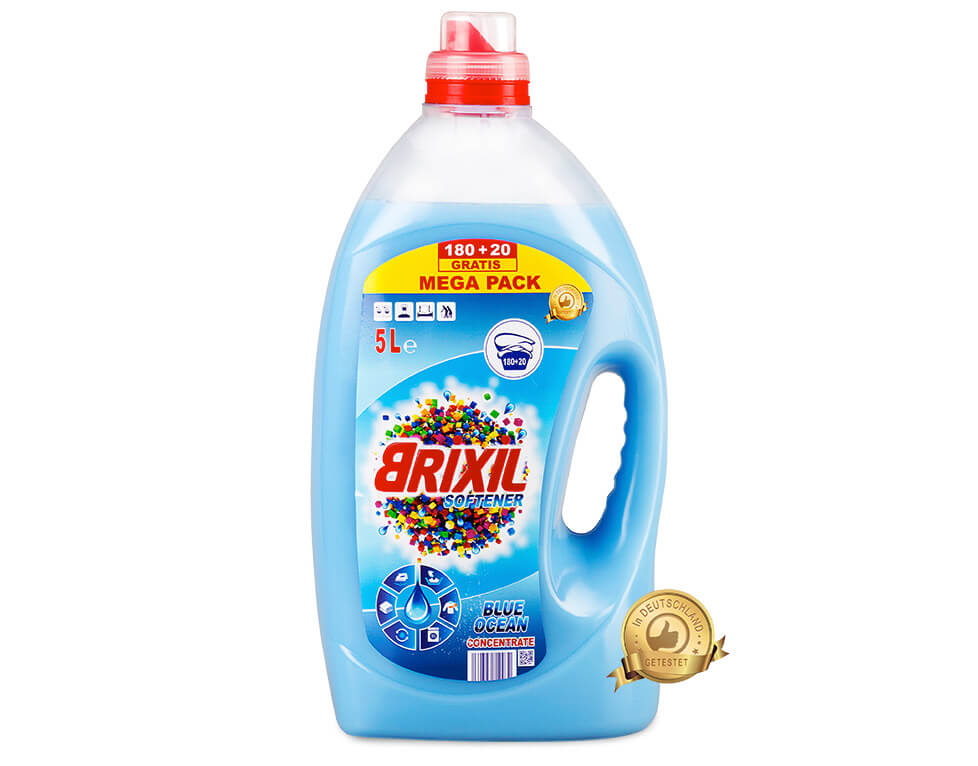 Белье для белья Brixil, смягчитель синего и желтого цвета