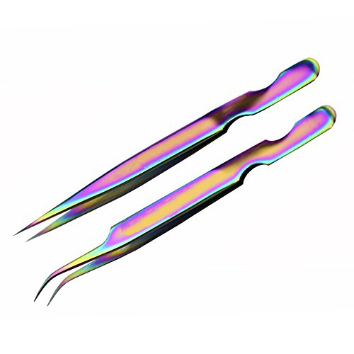 High Quality J2 Stainless Steel Custom Private Label Eyelash Extension Tweezers