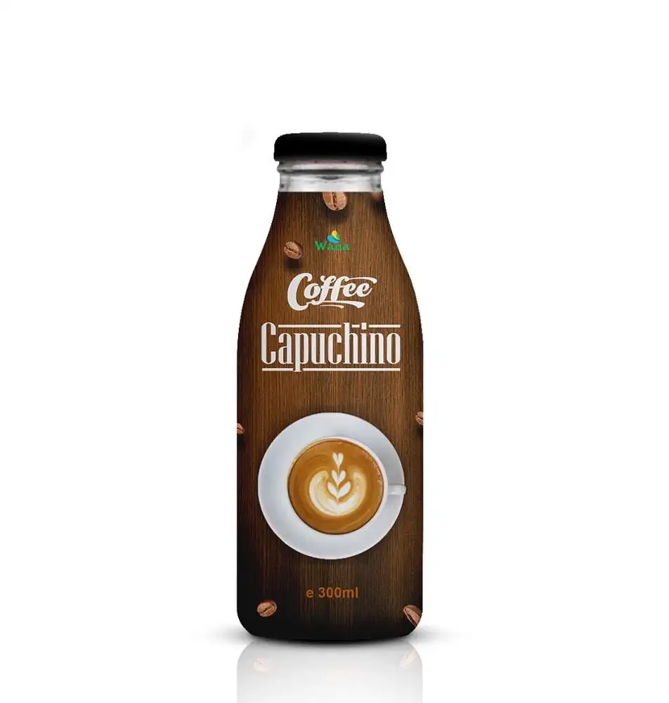 WANA Cappuccino Coffee Drink 300ml glass bottled