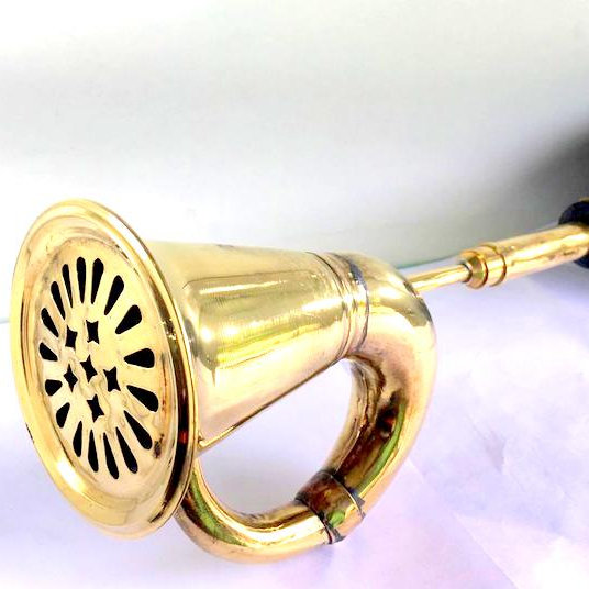 Vintage Brass Car Horn Bike Bus Bullet 16.5" Big Taxi Clown Bulb Horn Bugle