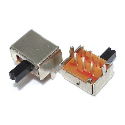Тумблер SK22D07 2P2T 6 контакты ручка высокого 4 мм SK22D07VG4