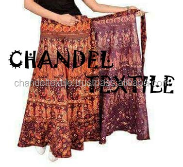 Indian Cotton Animals Wraparound Skirt Beach wear Skirt Party wear Skirt Bollywood Hippie Boho Gypsy Cotton Wrap Around Skirts
