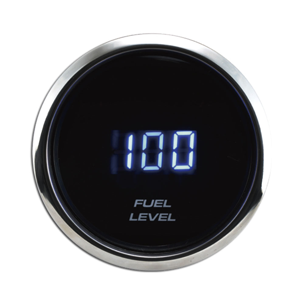 52mm electronic black face blue LED fuel level gauge for auto