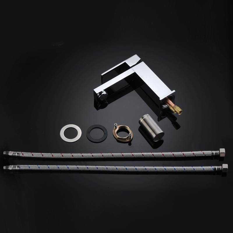 Chrome Basin Faucet Single Handle Mixer Tap Bathroom Water Tap