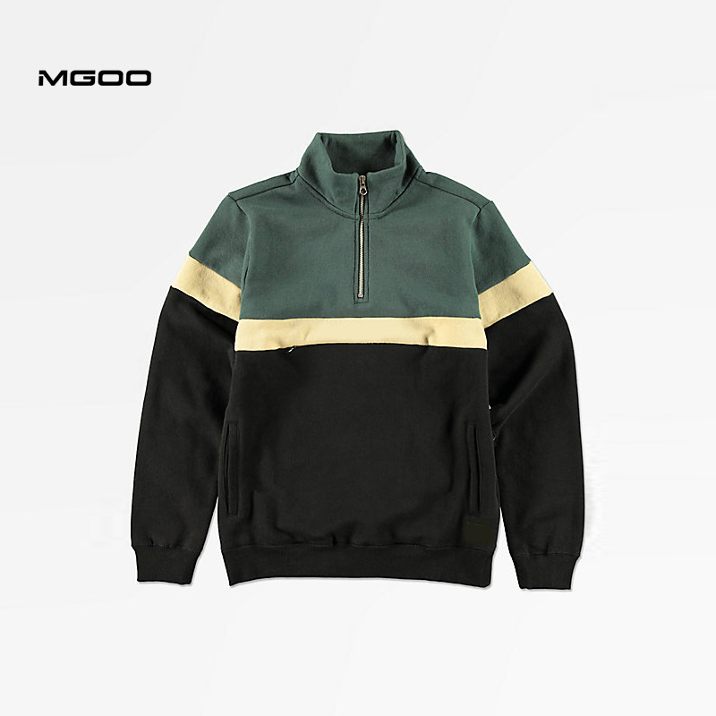 MGOO/оптовая продажа; теплая толстовка на молнии с цветными блоками; пуловер с капюшоном для мальчиков; индивидуальный дизайн