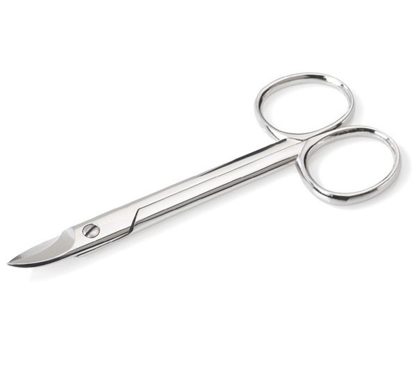 Nickel Plated Heavy Duty Nail Scissors High Carbon Steel Curved Pedicure Toenail Scissors