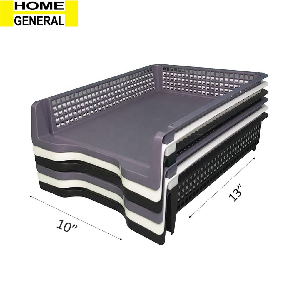 STATION GENERAL PLASTIC A4 SIZE STACKABLE OFFICE FILE TRAY 32x25x6cm (PORTRAIT)
