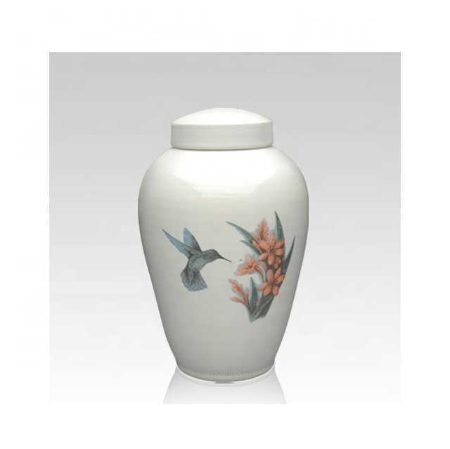 Bird White Design Keepsake Urn