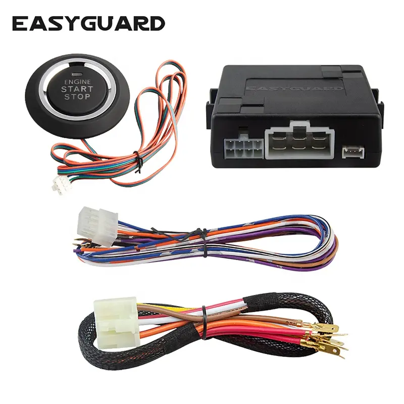 EASYGUARD ES002-P2 Engine Start Button,Remote Start Optional for Automatic Shift Car,Can Work with Original Key DC12V