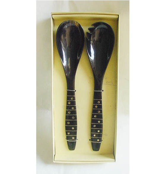 WEDDING BEAUTIFUL BLACK SALAD SERVER SET