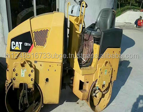 Подержанный дорожный каток cat CB14 по низкой цене и хорошем рабочем состоянии