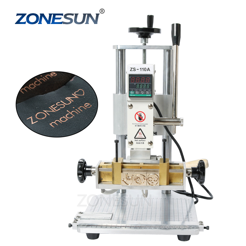 ZONESUN ZS110A 110 В/220 В подарок «сделай сам» ПВХ Логотип Кожа Горячее тиснение фольгой бронзирование тиснение машина термопресс