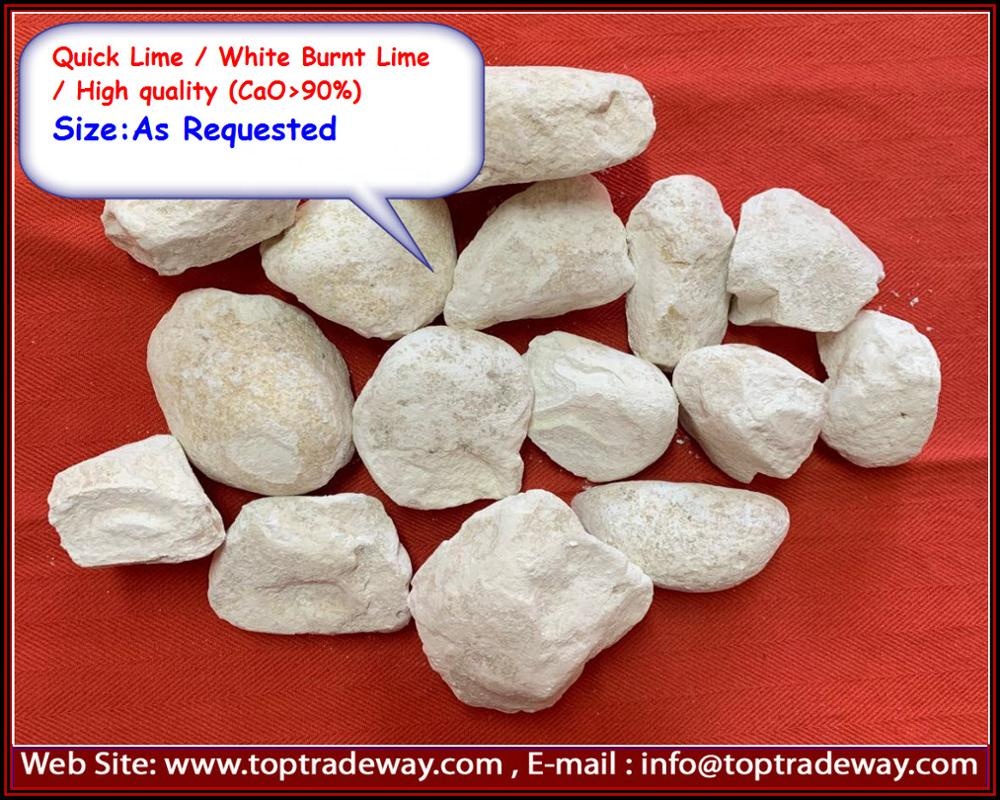 Top Quality (CaO>90%)-Quick lime- competitive price in big/small bag from Egypt