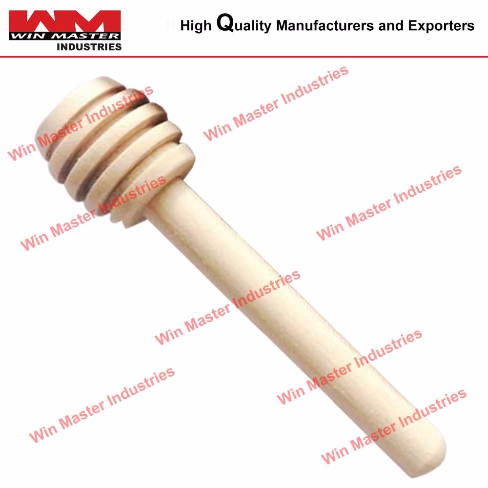 8cm Long Mini Wooden Honey Stick