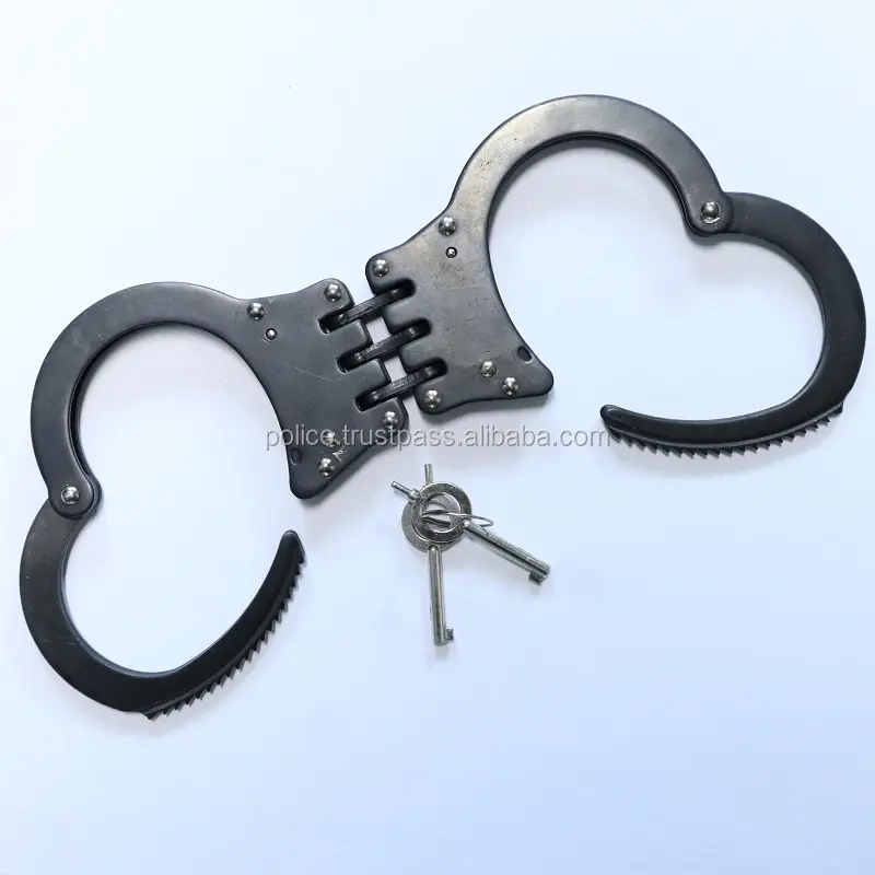 Double lock high-quality Hinged model carbon steel Police handcuffs