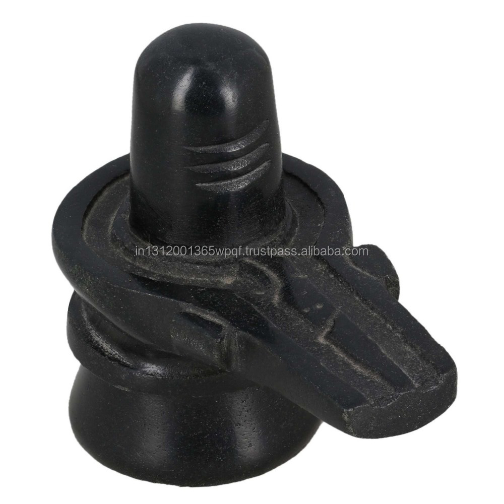 Статуя индуического Бога из черного камня Shiva Lingam 5 см для Puja, резьба по камню, портативный размер для путешествий