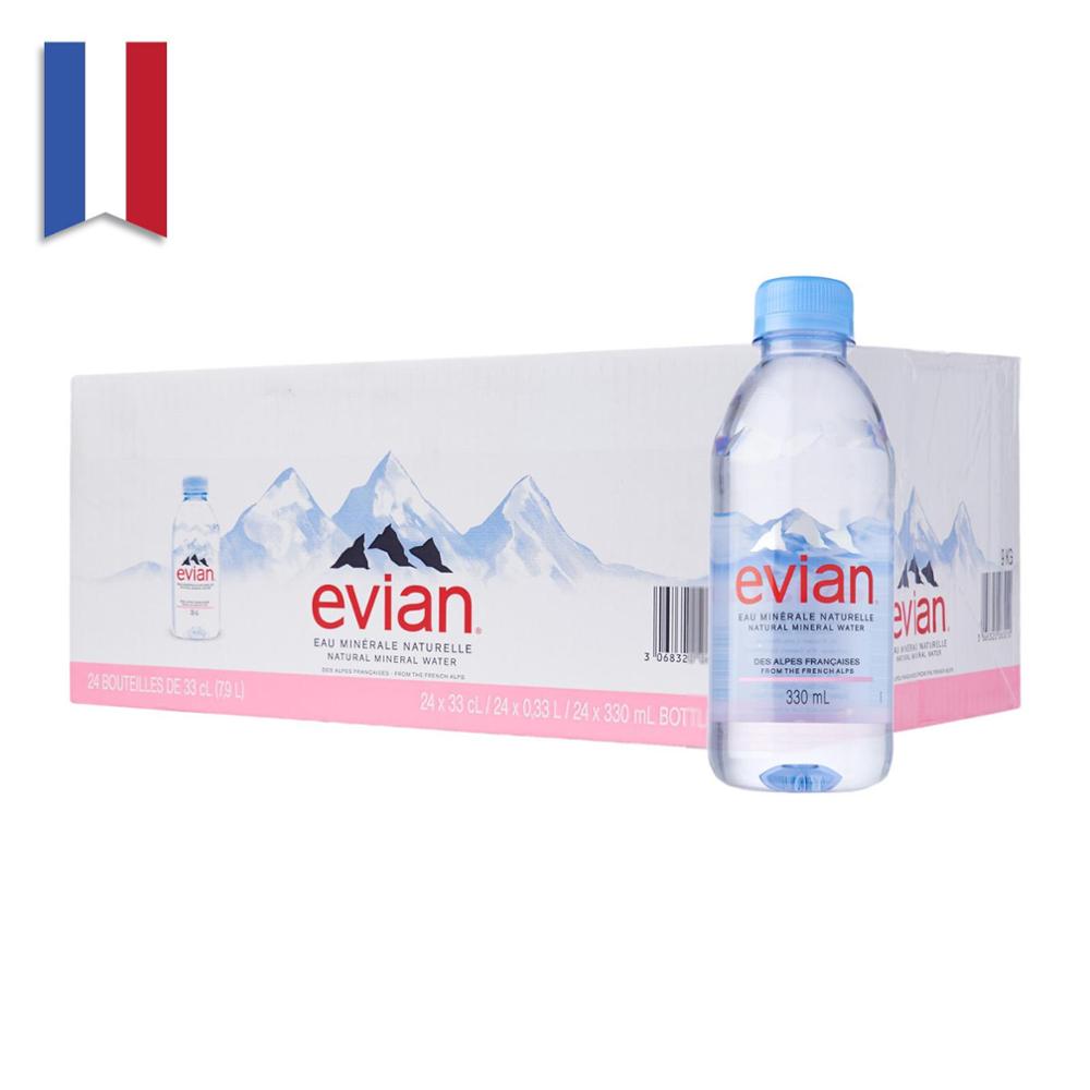 Premium Evian Natural Mineral Water 330Ml