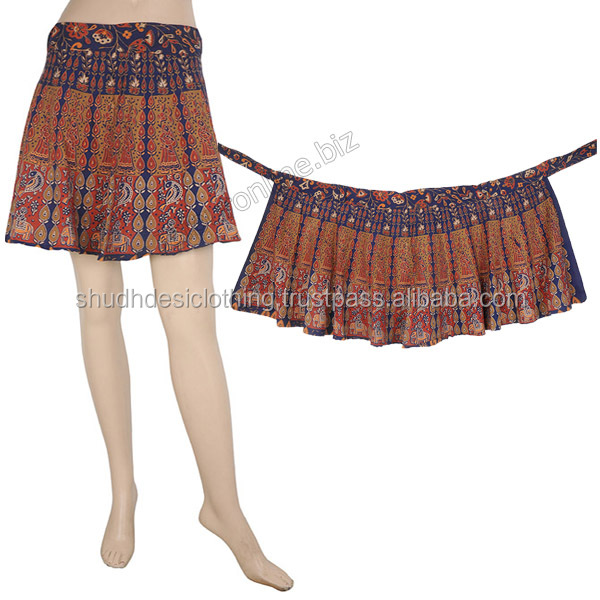 Wrap around indian cotton long skirt