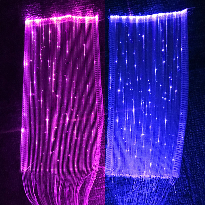 Glow in the dark light up fiber optics led luminous fabric