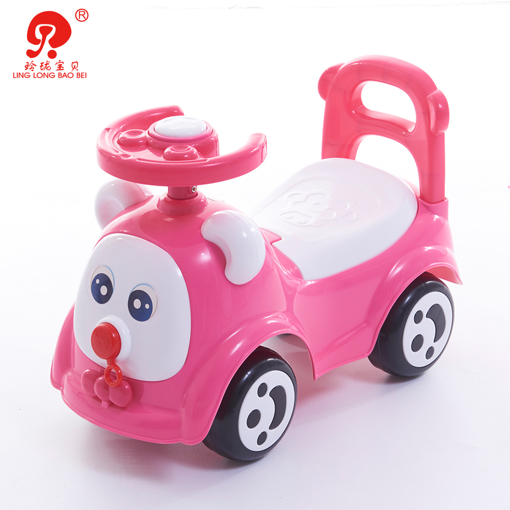 Car shaped baby walker no battery powered four wheels baby car ride on car for kids