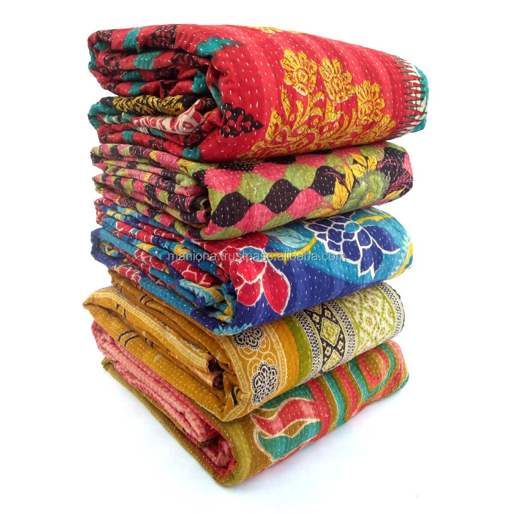 Винтажные одеяла kantha, оптовая продажа, старые Бенгальские одеяла Kantha, производитель Одеял