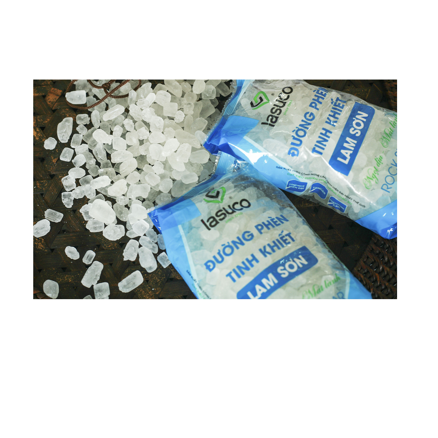 Белый рафинированный сахар 45 icumsa Crystal Rock sugar (350-500gr) LASUCO с халяльным сертификатом