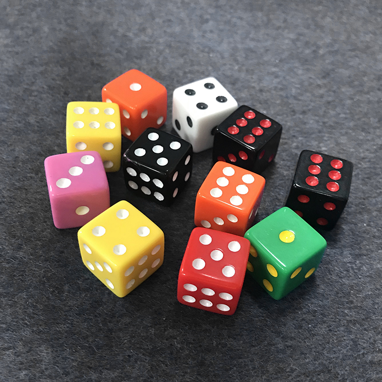 Custom 16mm square plastic dice