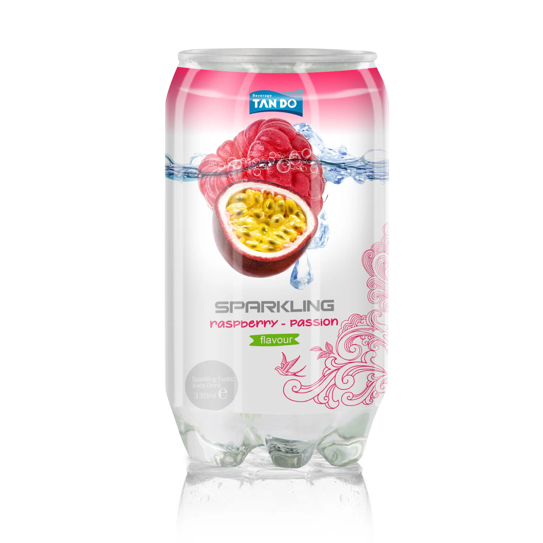Private Carbonated drink with Passion flavor so taste pack PET can 330ml
