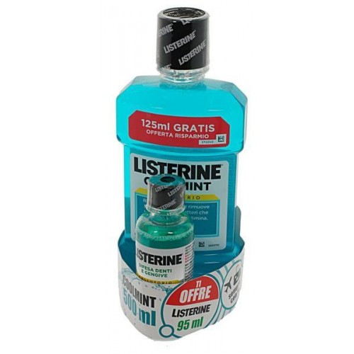 Жидкость для полоскания рта Listerine 500 мл + жидкость для полоскания рта Listerine mini 95 мл