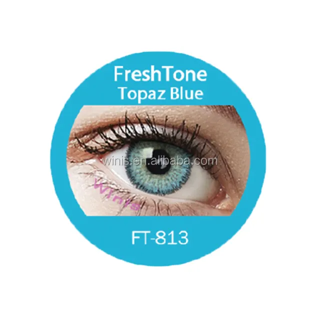 FreshTone Premium Topaz blue FT-813 Color Cosmetic Contact Lens from Korea