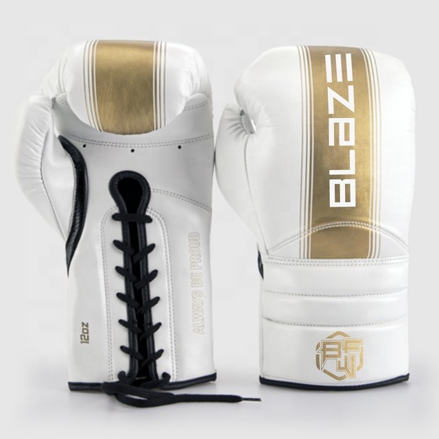 Boxing Gloves lace up 10 oz Muay Thai Kickboxing, MMA Sparring, Training Gloves