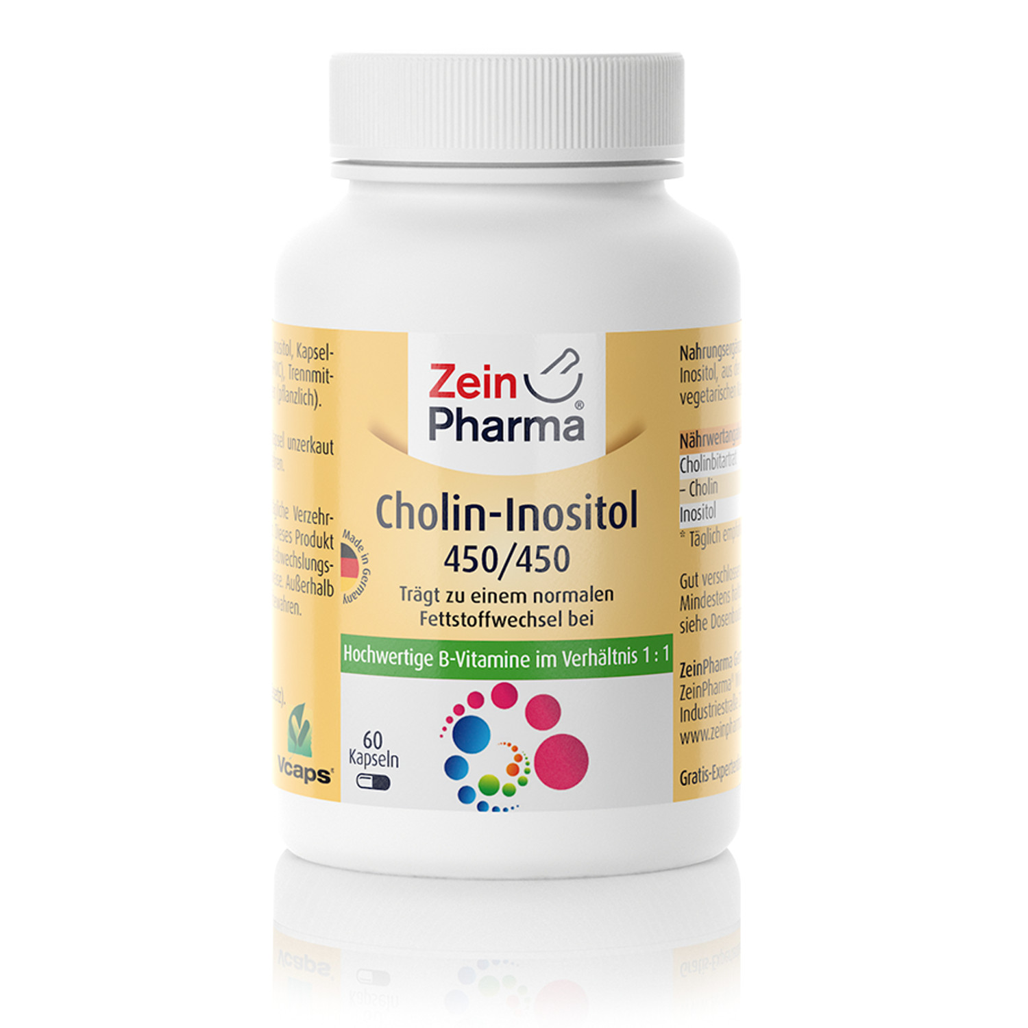 ZeinPharma Choline Inositol Made in Germany Private Label High Quality Healthcare Supplement Providing Energy Brain Health