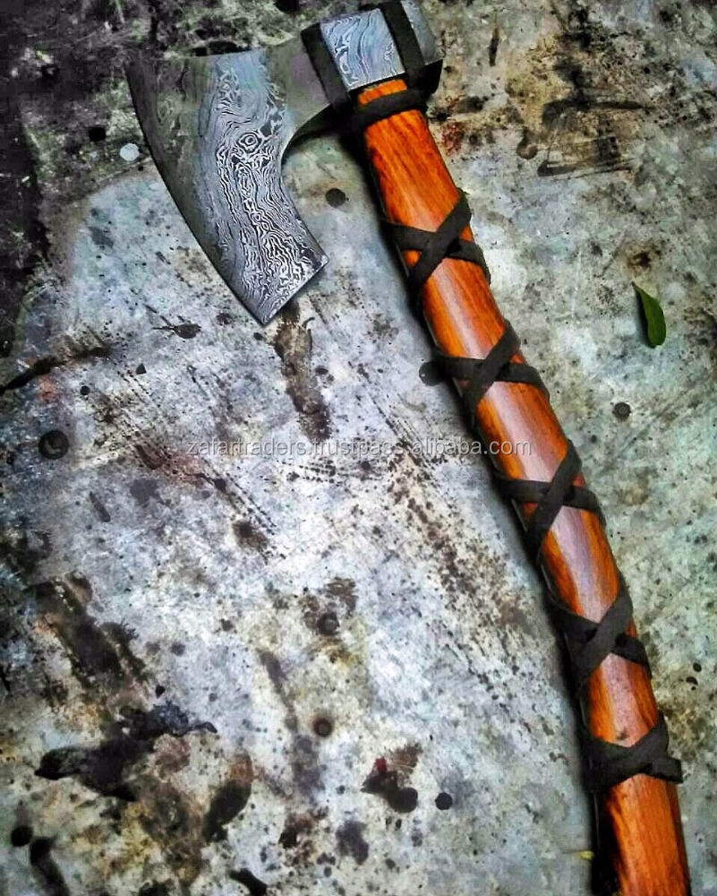 Топор топора из дамасской Стали TOMAHAWK (ZR410)