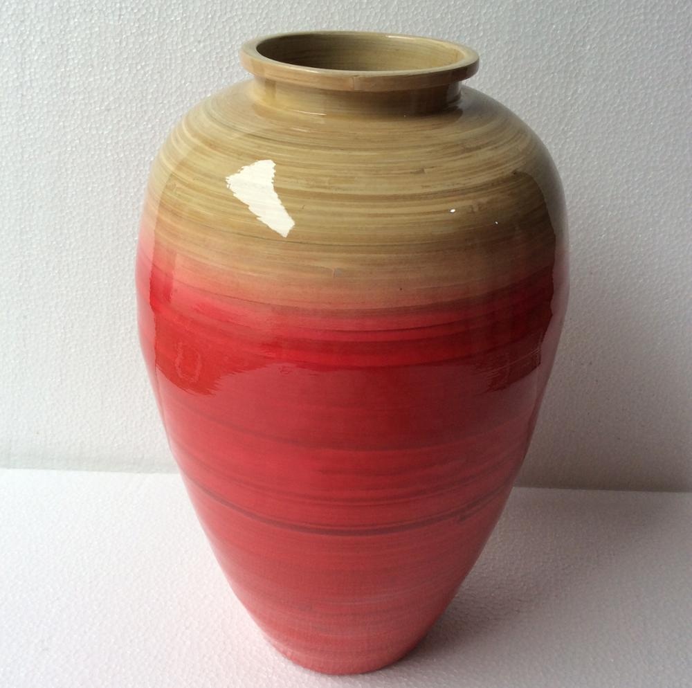 High quality best selling eco friendly gorgeous spun bamboo vase in Viet Nam