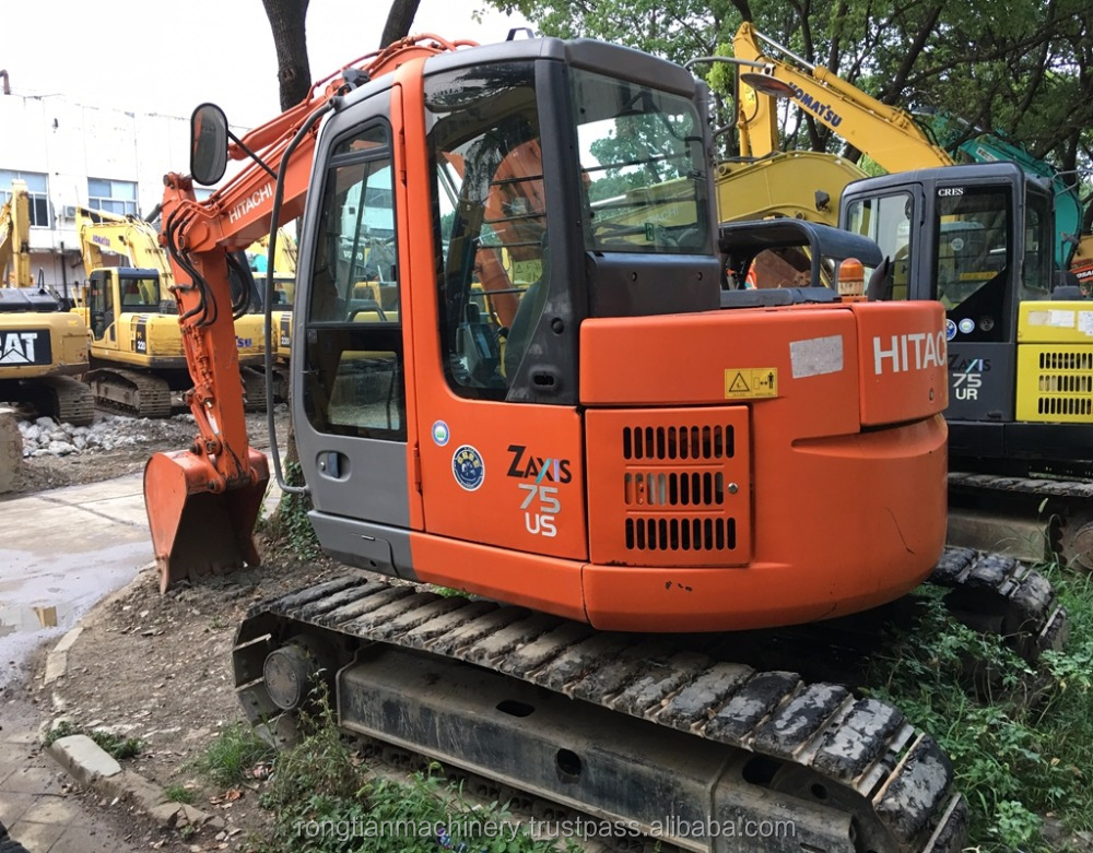 Топливно-эффективный Экскаватор hitachi ZX75 для продажи, б/у экскаватор hitachi в небольшие рабочие часы