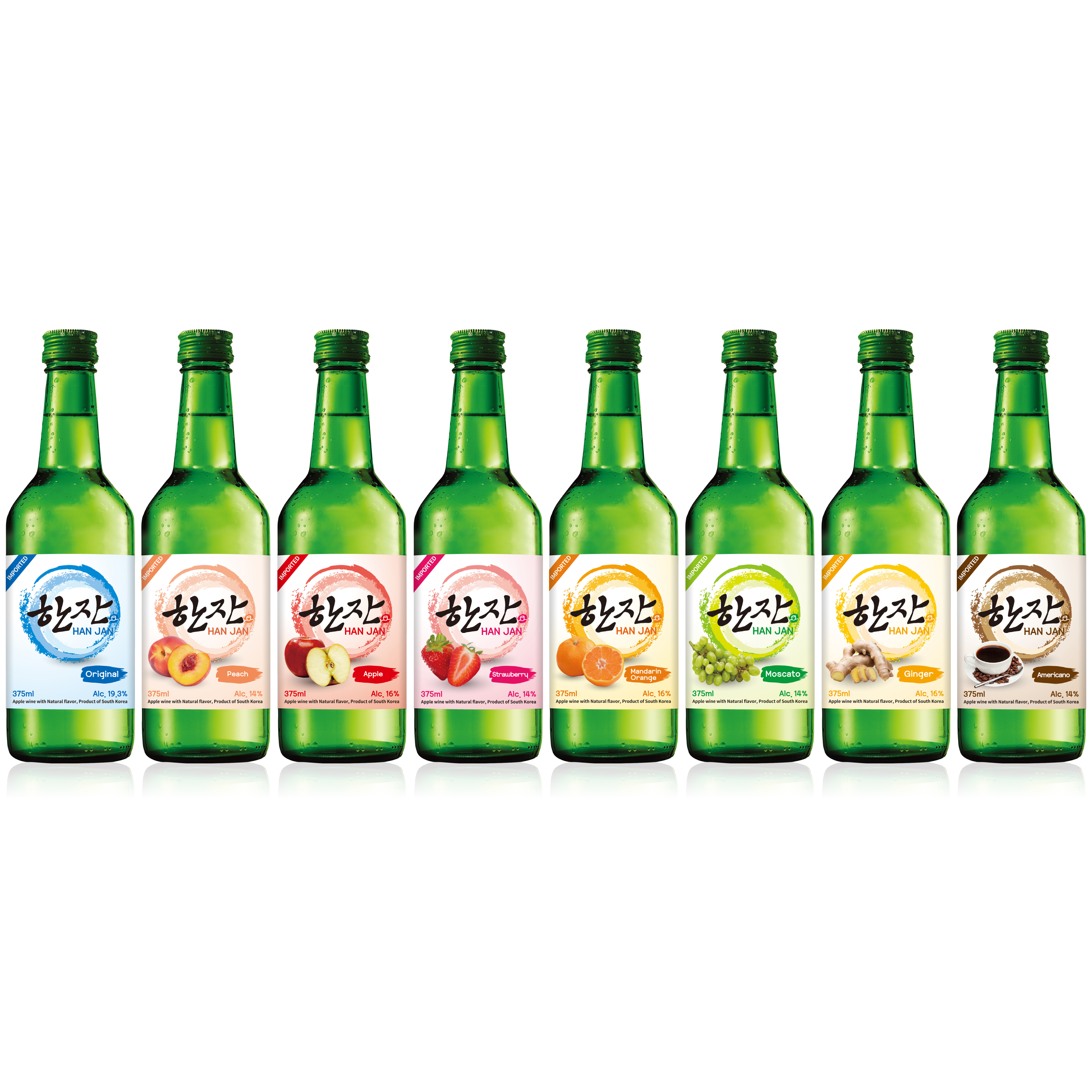 HanJan, Soju, корейское вино со вкусом фруктов, яблочное вино, 375 мл