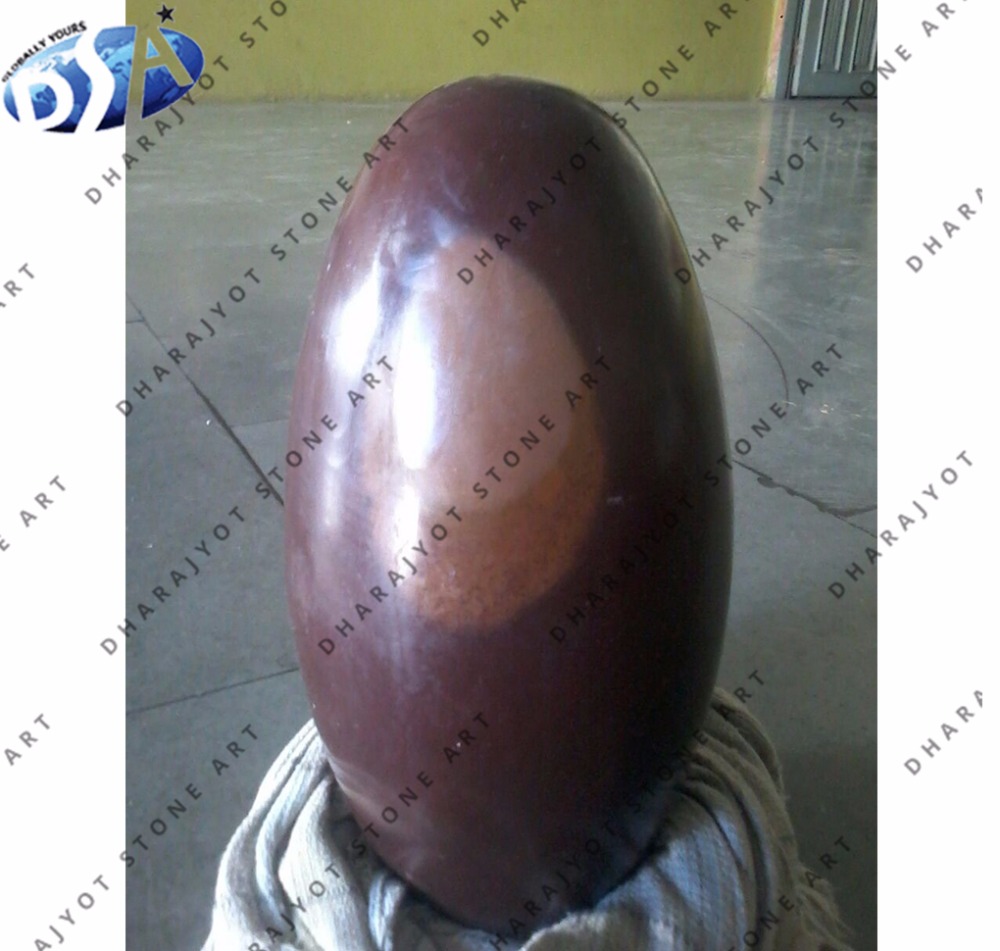 Темно-коричневая полированная мраморная статуя Narmadeshwar Shivling