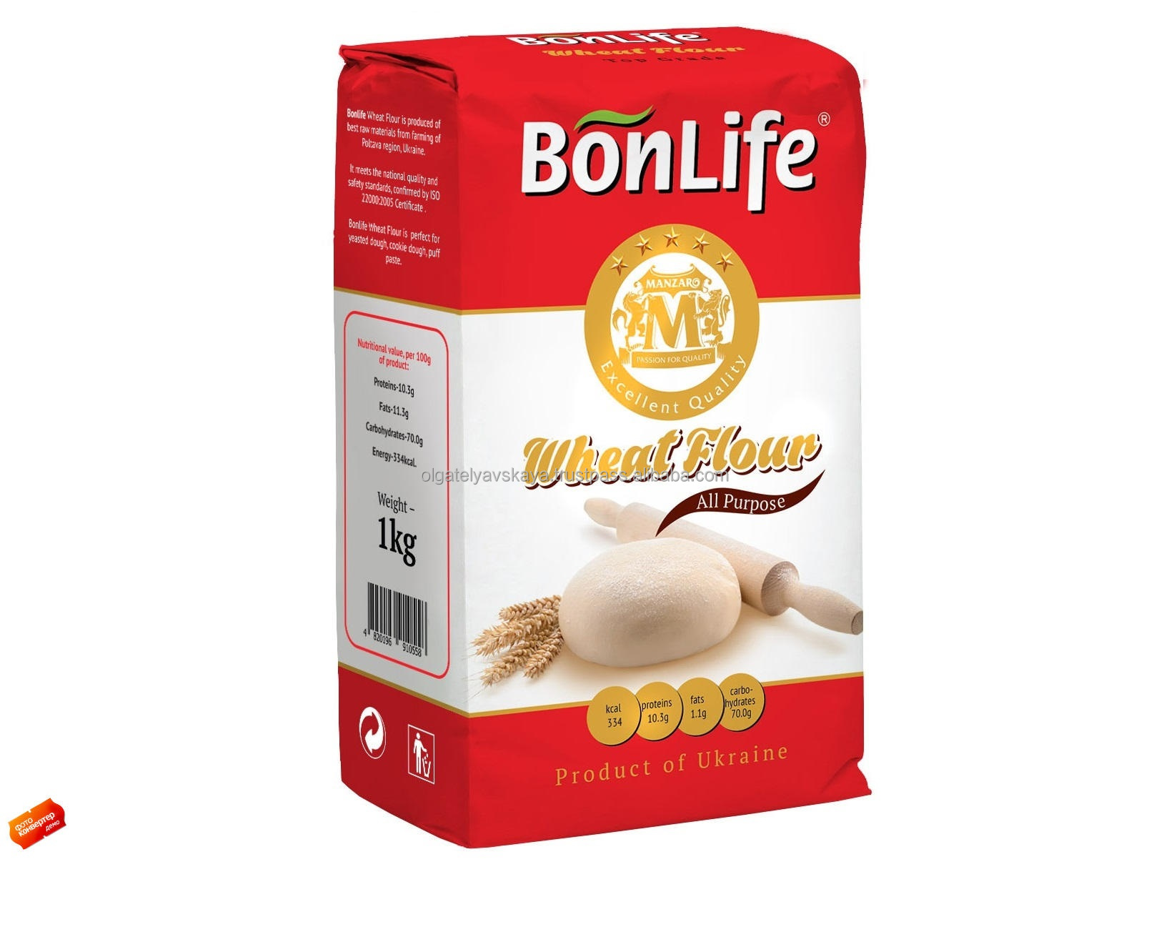BONLIFE пшеничной муки, 1 кг, производитель Украина
