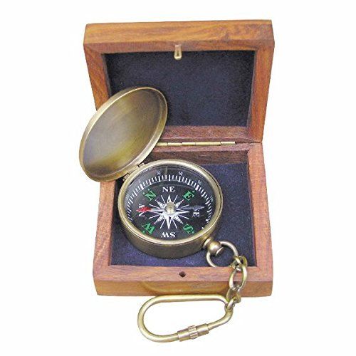 BRASS POCKET COMPASS Sensation Hiking Navigational CHCOM653