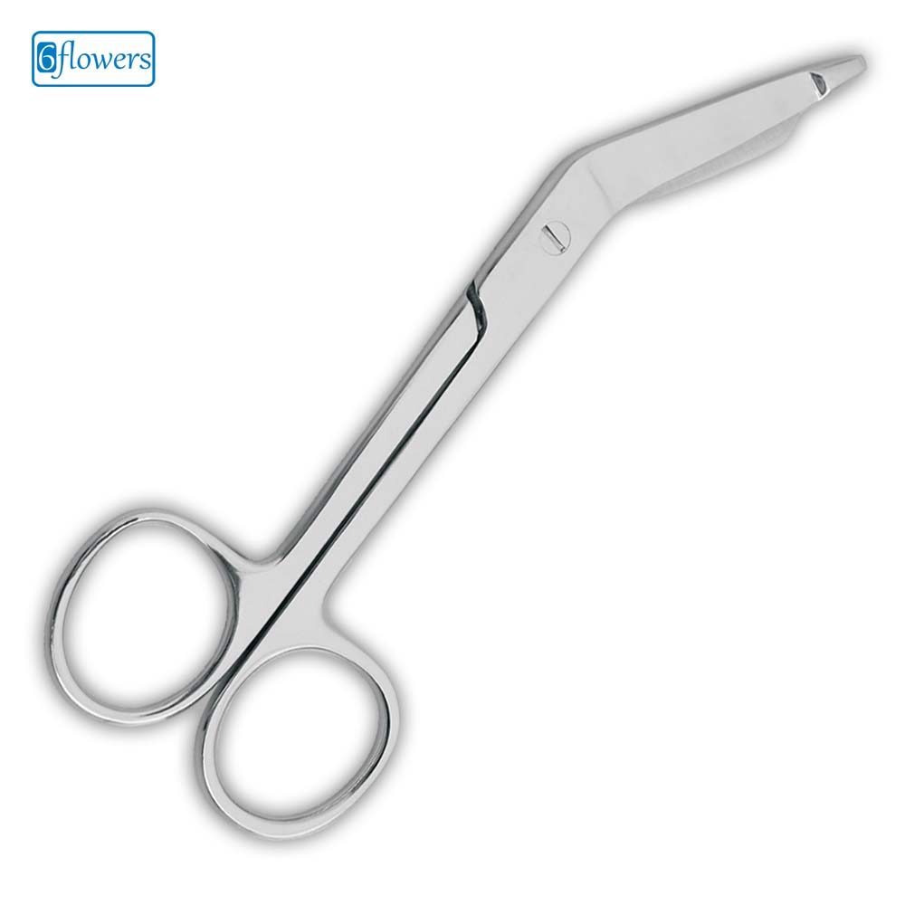 Left-Handed Bandage Scissors for Nail Care Beauty Manicure Tools with Sharp Stainless Steel Blade and Straight Type