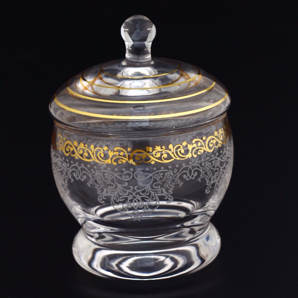 Сахарница 1551 (1 шт.), декор: Estel, цвет: золотой