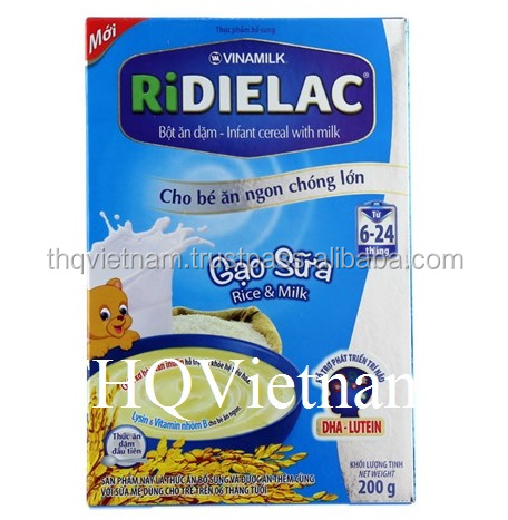 [THQ VIETNAM ] RiDielac Детские хлопья с молочным рисом и молоком 200гр * 24 коробки