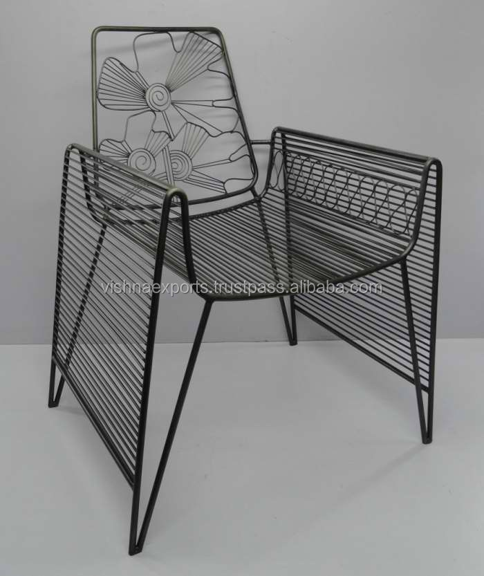 Modern Leisure Metal Wire Desk Chair Iron Home Furniture for Living Room