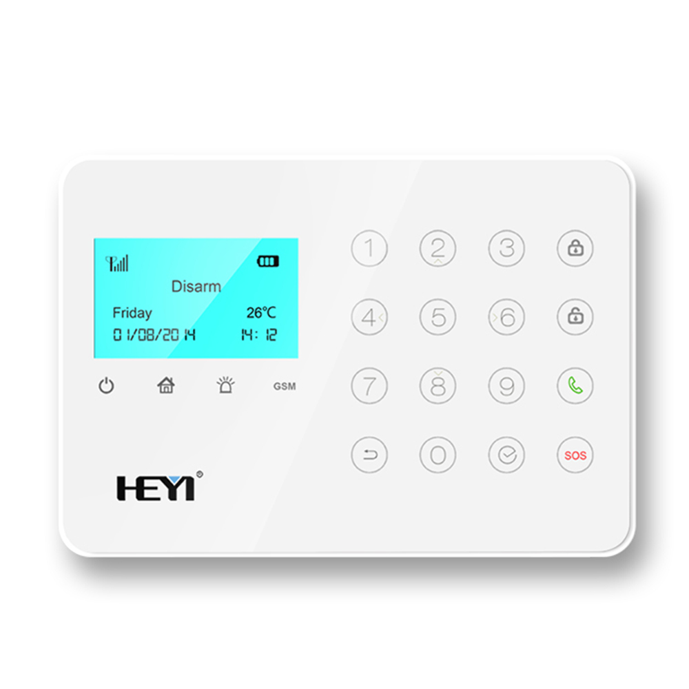 HEYI-H7 GSM Главная Охранная сигнализация с ЖК-дисплеем, Главная Охранная gsm sms сигнализация