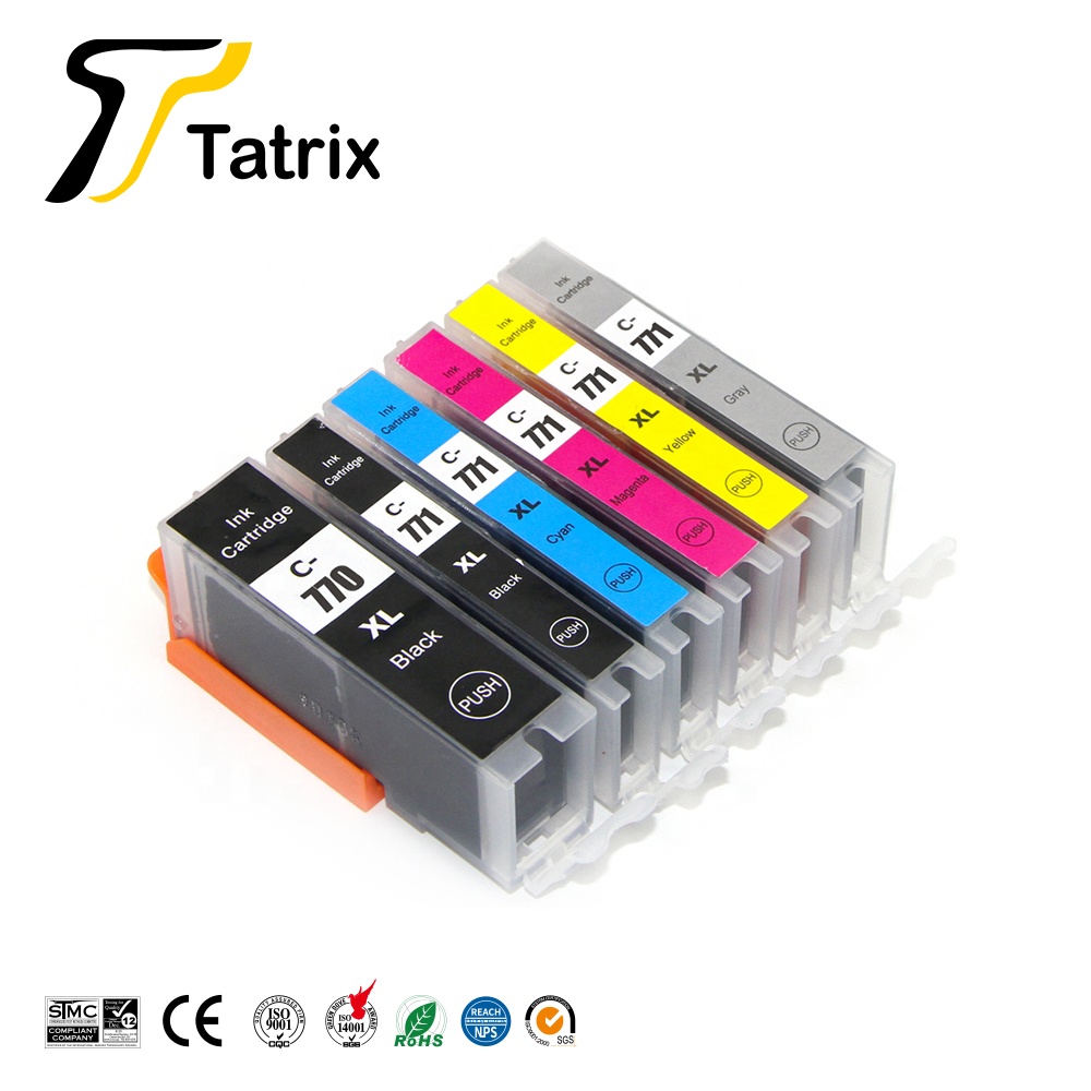 Tatrix PGI-770 CLi-771 PGI-770XL PGI770 CLI-771XL CLI771 совместимый картридж с чернилами для принтера для Canon PIXMA MG5770 MG6870 MG7770