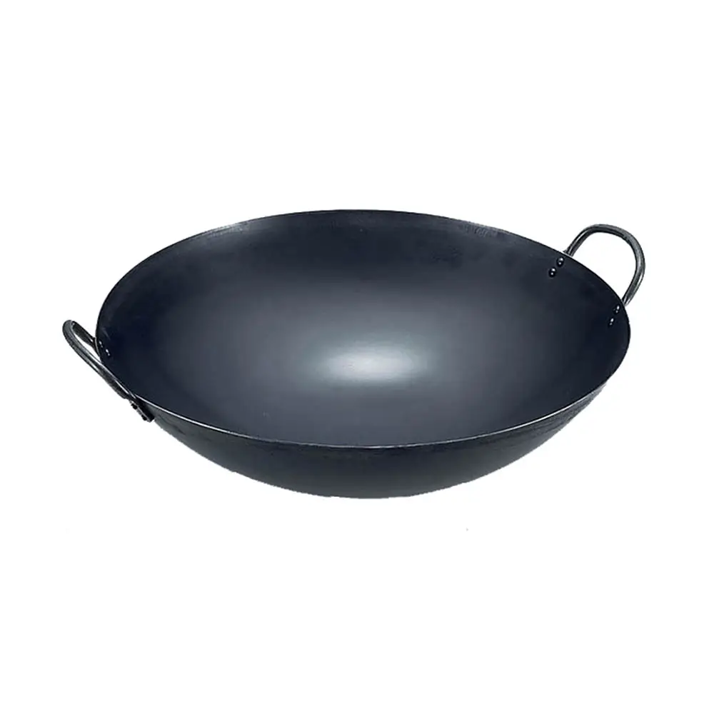 Professional high quality iron wok 60cm (23.62in) handle with both hands for kitchen