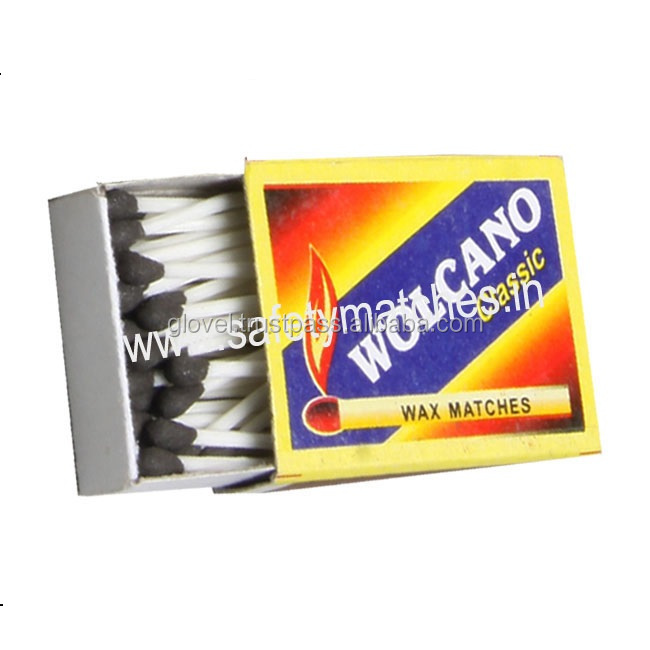Wax matches for kitchen use